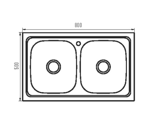 Мийка кухонна ZERIX Z8050D-08-180MD Double micro decor (ZM0613) - 4