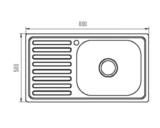 Мийка кухонна ZERIX Z8050R-06-160P polish (ZS0598) - 2