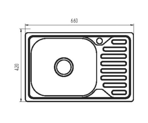 Мийка кухонна ZERIX Z6642-08-180MD decor (ZM0616) - 6