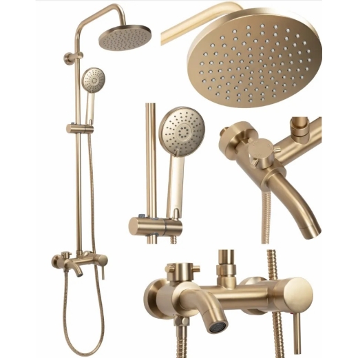 Душова система REA Luis BRUSHED GOLD з виливом REA-P7051 - 3