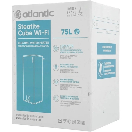 Водонагрівач Atlantic Steatite Cube WI-FI ES-VM 75 S4 C2 WD 2400W (851340) - 8