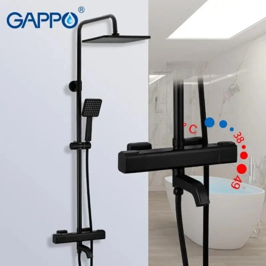 Душові системи для ванни Gappo G24791-6, чорний - 2