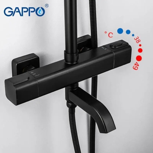 Душові системи для ванни Gappo G24791-6, чорний - 3