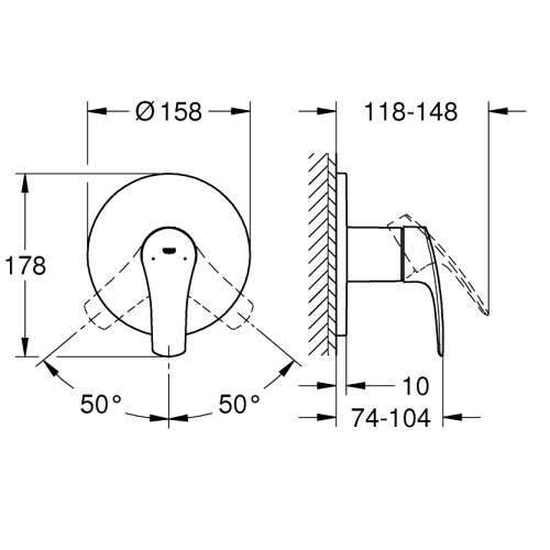 Смеситель для душа Grohe Eurosmart 24042003 - 2