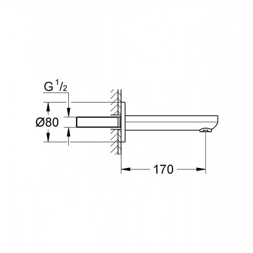 Вилив для ванни Grohe Eurosmart Cosmopolitan 13261000 - 2