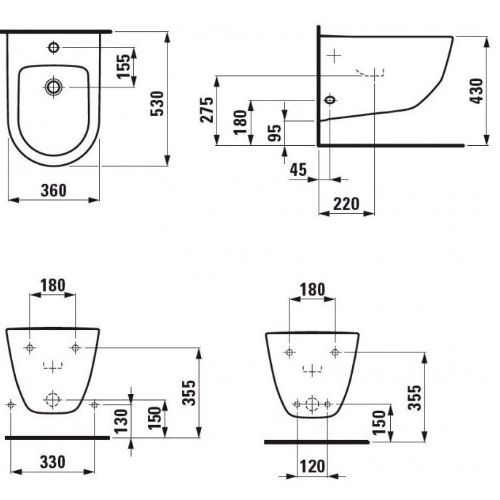 Биде Laufen Pro H8309520003021 - 2