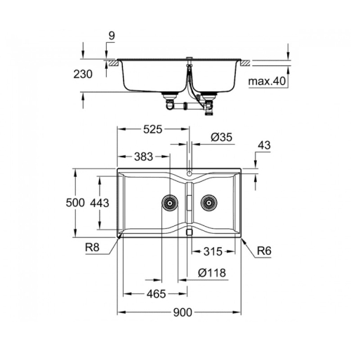 Кухонна мийка Grohe Sink K700 31658AP0 - 2