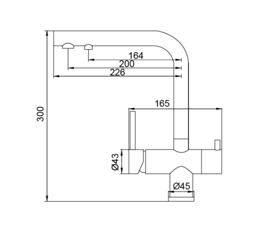 Змішувач для кухні з виходом для питної води KOER KB-72001-05 (JP3392) - 11
