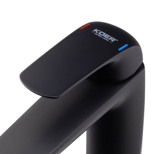 Смеситель для умывальника Koer KB-10008-05 черный (KR3471) - 3