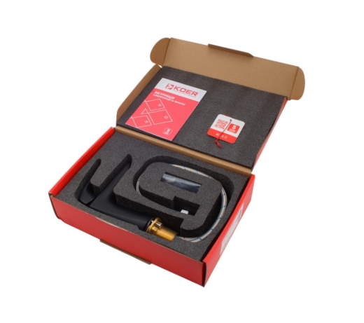 Смеситель для умывальника Koer KB-10008-05 черный (KR3471) - 7