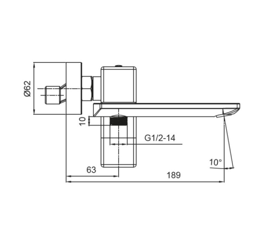 Смеситель для ванны с коротким изливом Koer KB-41010-05 черный (KR3485) - 9