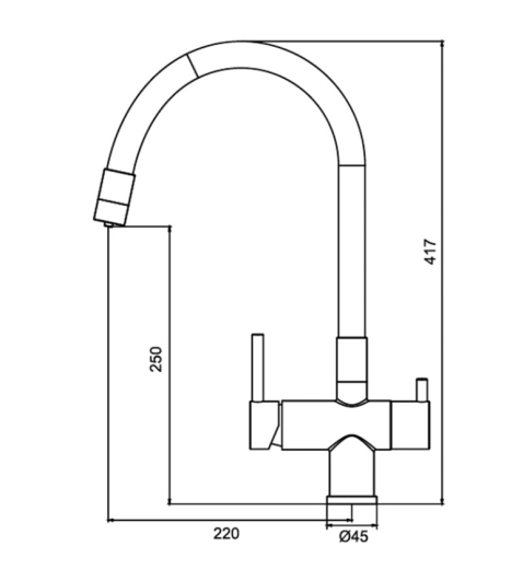 Кухонний змішувач KOER KB-72002-05 (KR3384) - 11