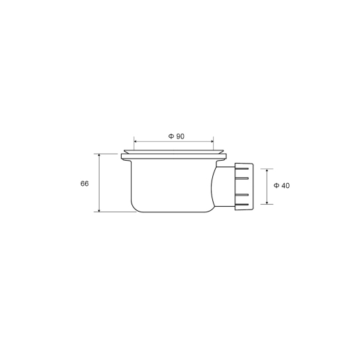 Сифон для душового піддону Excellent Zero без кришки INEX.1616.90 - 2