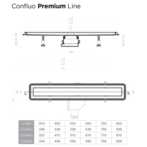 Трап линейный 850 Pestan Confluo Premium Line 13100006 - 2