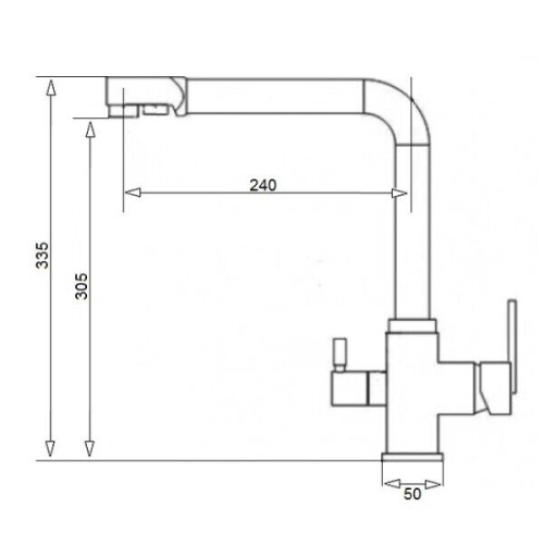 Змішувач для кухні Fabiano FKM 31 Chrome 8231.402.0384 - 2