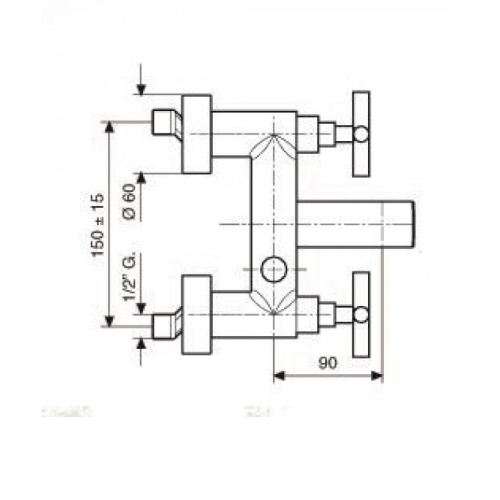 Смеситель для ванны EMMEVI SPIRIT NEW CR31001 - 2