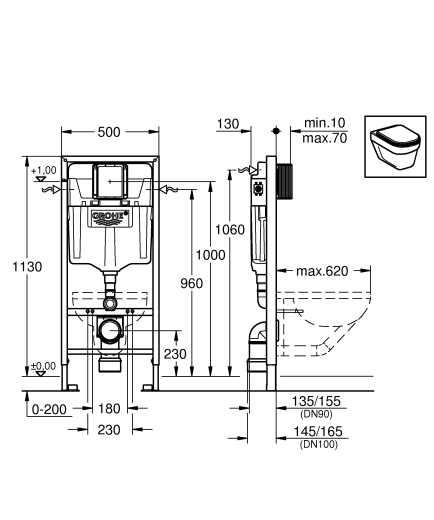 Комплект з інсталяцією Grohe Solido Perfect 39186000 - 2