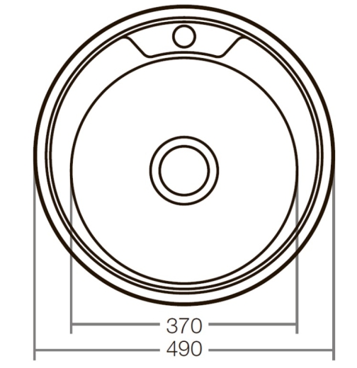 Кухонна мийка ZERIX Z490-06-170E (satin) (16шт/ящ) (ZX2618) - 3