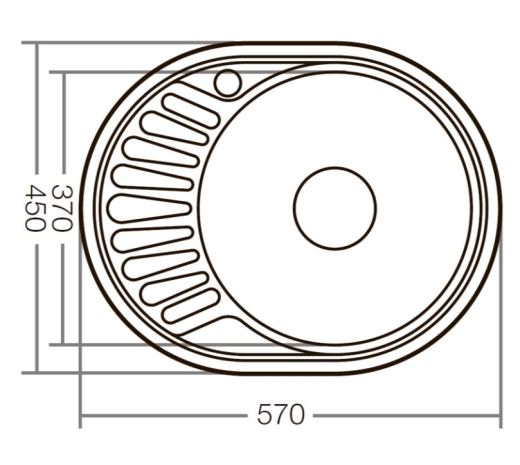 Кухонна мийка ZERIX Z5745-06-160D (decor) (ZX1589) - 2