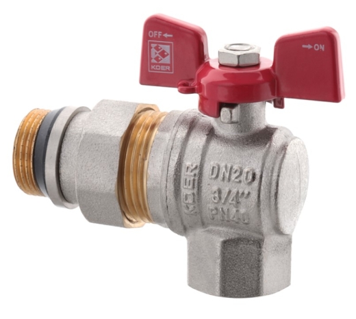Кран с американкой 3/4" "антипротечка" (KOER KR.228-Gi) угловой (KR0194) - 2
