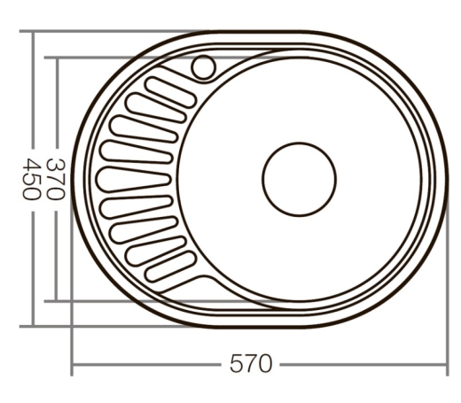 Мойка кухонная ZERIX Z5745-06-180D (decor) (ZX1591) - 2