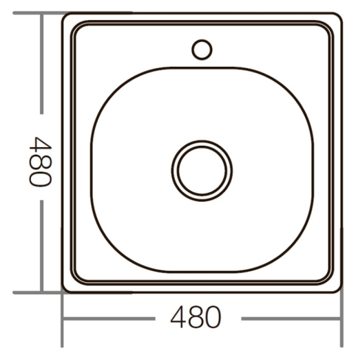 Кухонна мийка ZERIX Z4848-06-160D (decor) (ZM0558) - 4