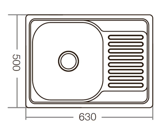 Кухонна мийка ZERIX Z6350-06-160D (decor) (ZM0562) - 4