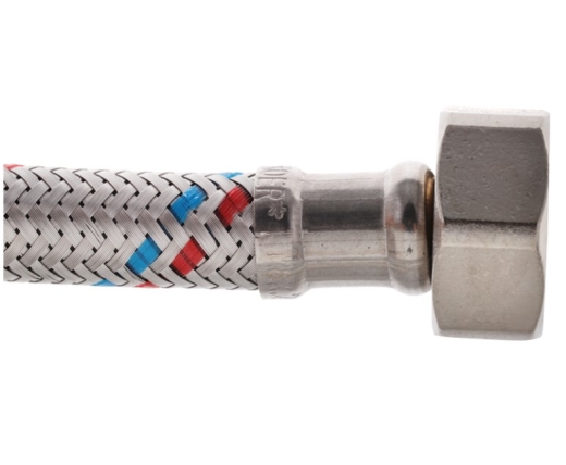 Гибкая подводка для смесителя (в нержавеющей оплетке) 1/2'' ГШ-100 см Zerix ZX1565 - 4