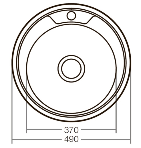 Кухонна мийка ZERIX Z490-08-180D (decor) (ZX1585) - 2