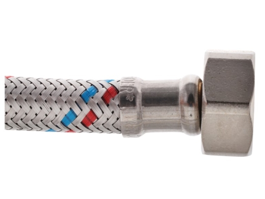 Гибкая подводка для смесителя (в нержавеющей оплетке) 1/2'' ГШ-120 см Zerix ZX1566 - 5