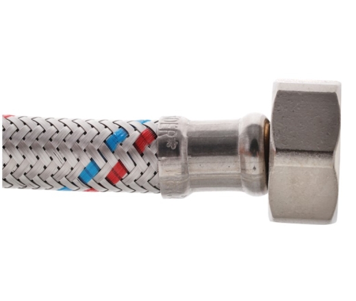 Гибкая подводка для смесителя (в нержавеющей оплетке) 1/2'' ГГ-050 см Zerix ZX1551 - 4