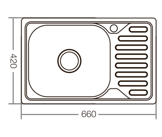 Кухонна мийка ZERIX Z6642-08-180D (decor) (ZX1601) - 2
