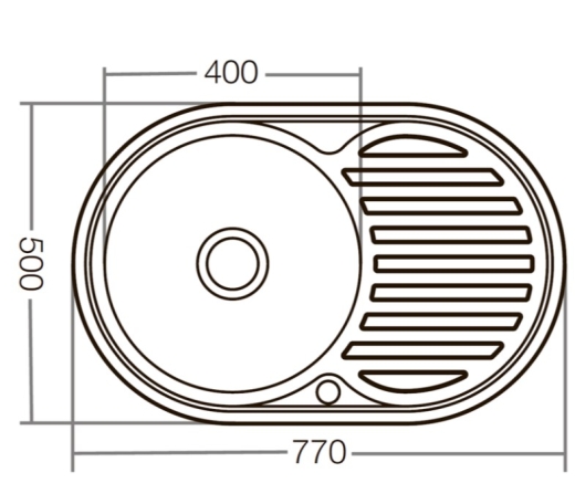 Кухонна мийка ZERIX Z7750-08-180D (decor) (ZX1597) - 4