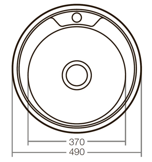 Кухонна мийка ZERIX Z490-06-180E (satin) (ZX1582) - 3