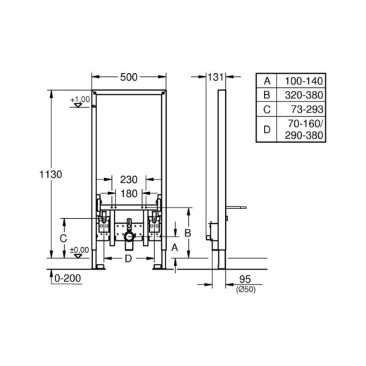 Инсталляция для биде Grohe Rapid SL 38553001 - 2