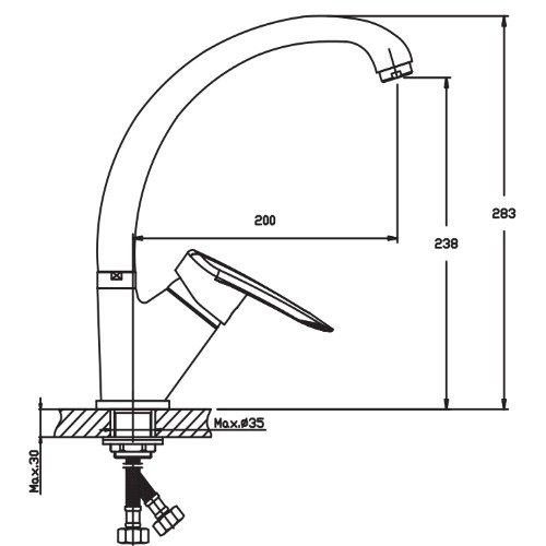 Кухонний змішувач HAIBA DISK 777 HB0059 - 3
