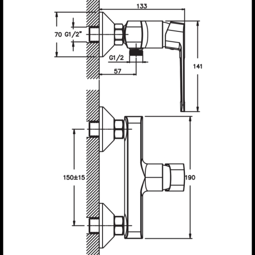 Смеситель для душа Haiba Enio 003 HB0863 - 4