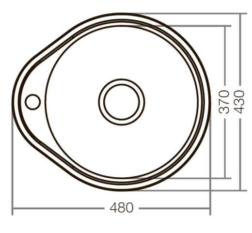 Мийка кухонна ZERIX Z4843-06-160P polish (ZS0565) - 4