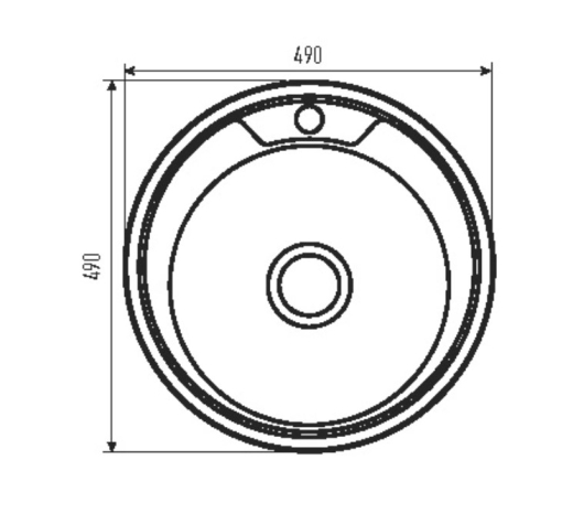 Мийка кухонна ZERIX Z490-06-170P polish (ZS0555) - 2