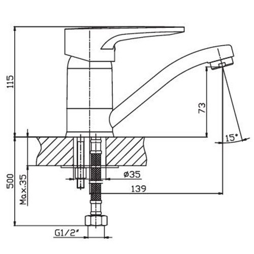 Смеситель для кухни Haiba Opus 004-15 HB0330 - 5