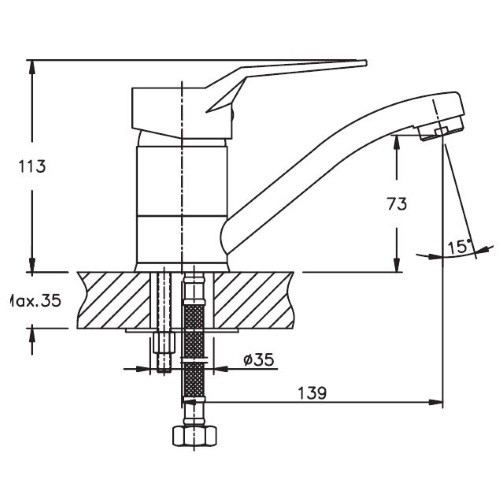 Кухонний змішувач Haiba Zeon 004-15 HB0409 - 5