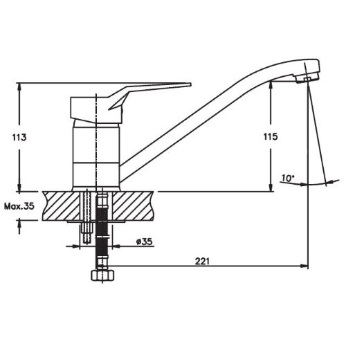 Кухонний змішувач Haiba Zeon 004 HB0408 - 5