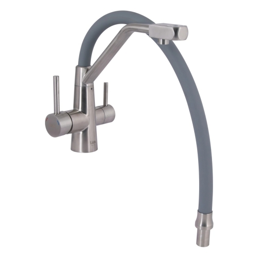 Змішувач для кухні Lidz Aria 020F3 k35 Grey/Nickel (LDARI020F3GNK39211) - 4