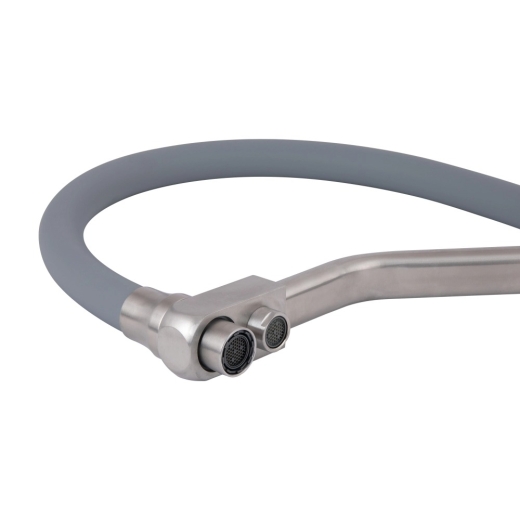Змішувач для кухні Lidz Aria 020F3 k35 Grey/Nickel (LDARI020F3GNK39211) - 5