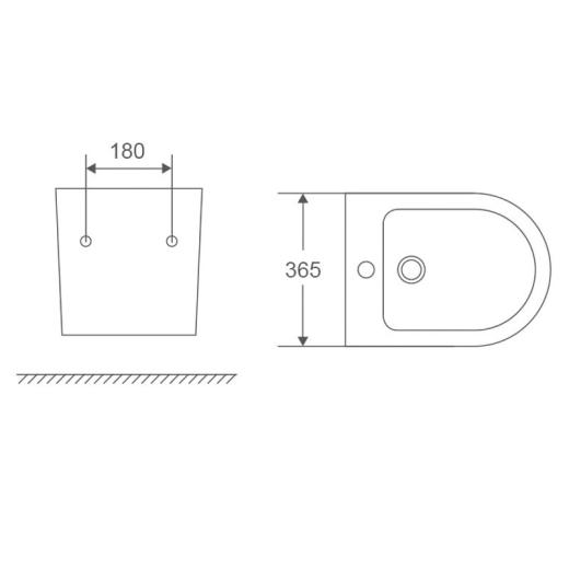 Биде подвесное Mixxus Premium Ellipse-0501 (MP6469) - 6