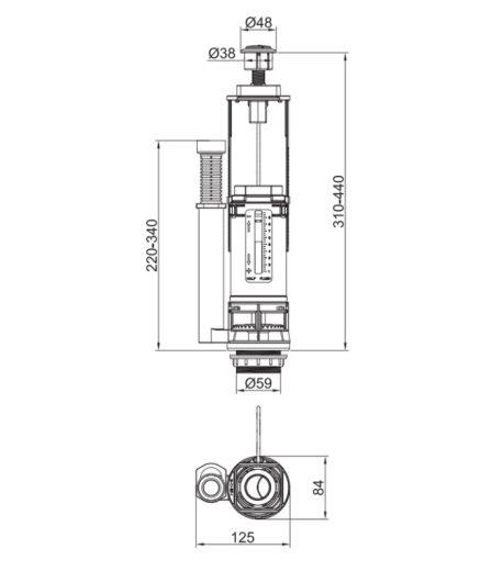 Комплект арматури KOER KT-0301-3/8" (KR5059) - 3