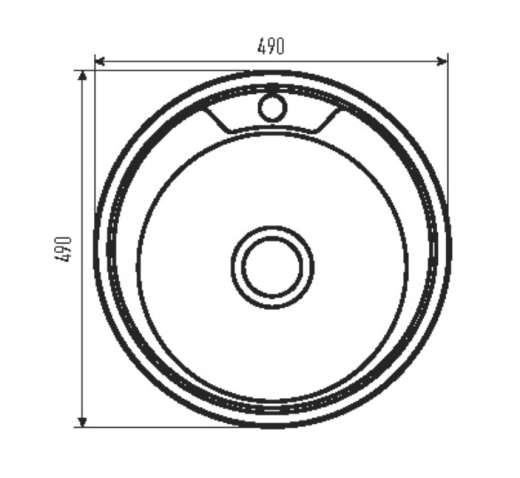 Кухонна мийка ZERIX Z490-06-160E Satin (ZS0554) - 3