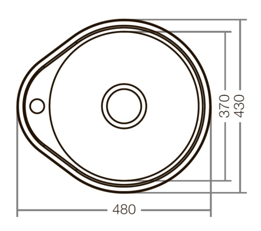 Кухонна мийка ZERIX Z4843-06-160E Satin (ZS0566) - 3