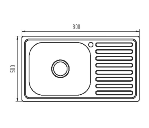 Кухонна мийка ZERIX Z8050L-06-160P Polish (ZS0593) - 2