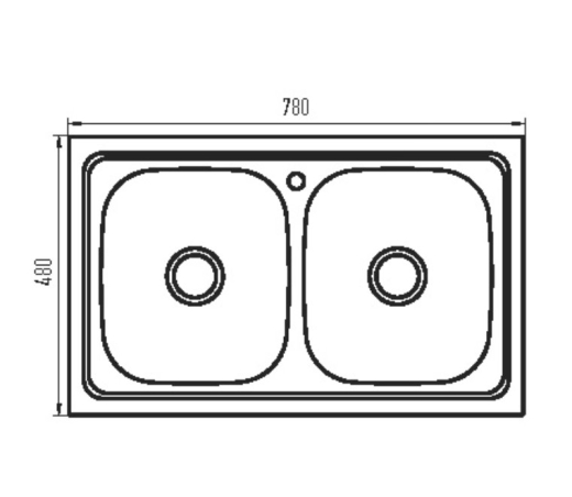 Кухонна мийка ZERIX Z7848D-08-180E Double Satin (ZS0578) - 3